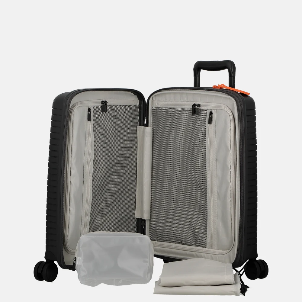 Jump Evae handbagage koffer 55 cm expendable anthracite | 021030-Zwart